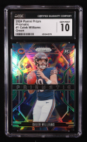 Caleb Williams 2024 Panini Prizm Prizmatic Prizms Green #1 RC (CGC 10) at PristineAuction.com