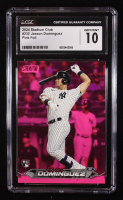Jasson Dominguez 2024 Stadium Club Pink Foil #232 RC (CGC 10) at PristineAuction.com