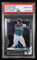 Milkar Perez Signed 2021 Bowman Chrome Prospects #BCP215 RC (PSA | Auto 10) at PristineAuction.com