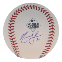 Nate Lowe Signed 2023 World Series Logo Baseball (JSA) at PristineAuction.com