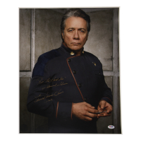 Edward James Olmos Signed "Battlestar Galactica" 16x20 Photo Inscribed "Roll That Hard Six", "Admiral Adama" & "1-9-16" (PSA) at PristineAuction.com