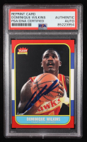 Dominique Wilkins Signed 1986-87 Fleer #121 Reprint (PSA Authentic) at PristineAuction.com