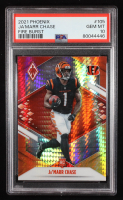 Ja'Marr Chase 2021 Panini Phoenix Fire Burst #105 RC (PSA 10) at PristineAuction.com
