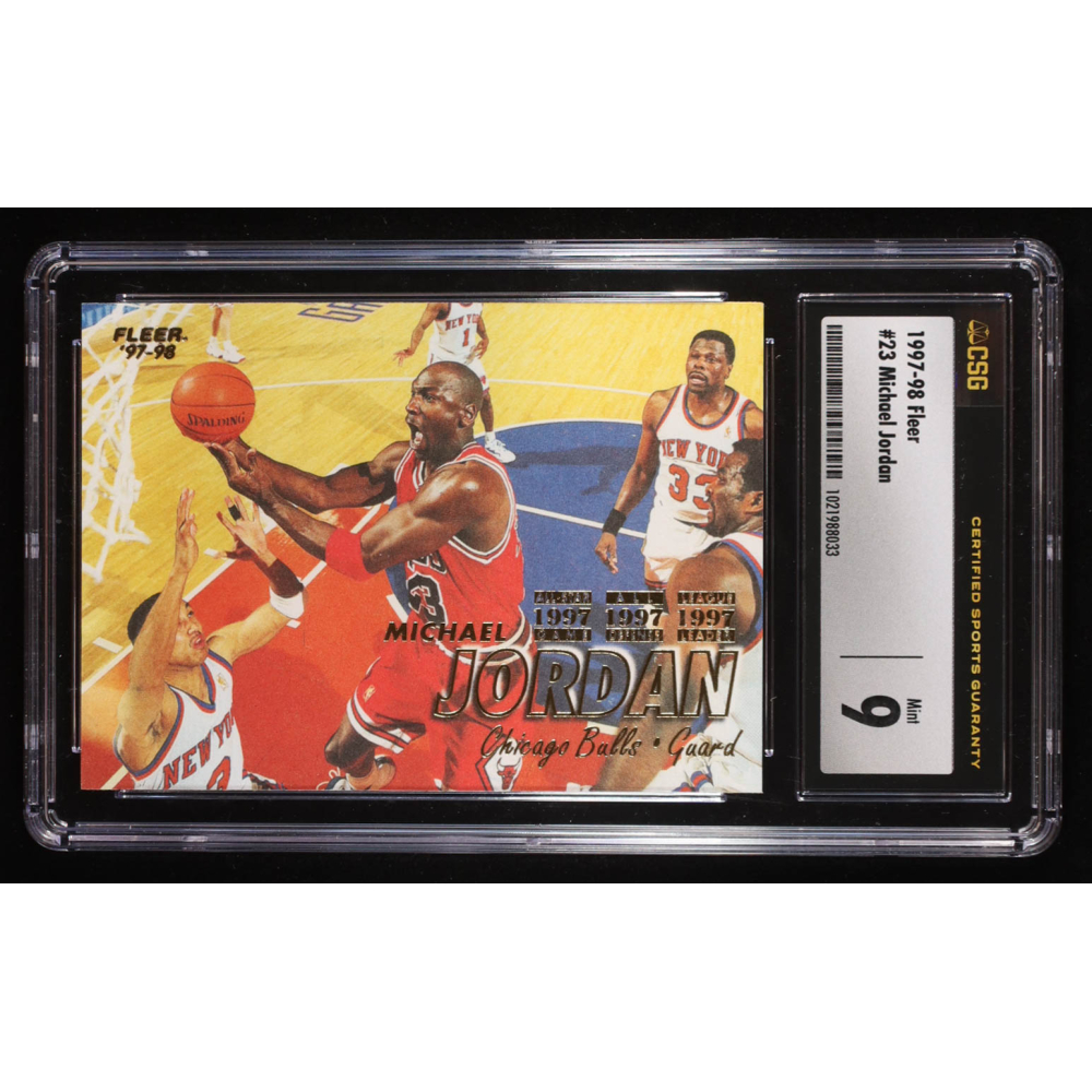 Michael Jordan 1997-98 Fleer #23 (CSG 9) at PristineAuction.com