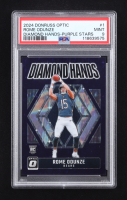 Rome Odunze 2024 Donruss Optic Diamond Hands Purple Stars #1 RC #6/25 (PSA 9) at PristineAuction.com
