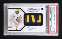 Roman Wilson 2024 Panini National Treasures Collegiate Flawless Rookie Patch Autographs Horizontal Sapphire #143 RC #11/15 (PSA 8) at PristineAuction.com