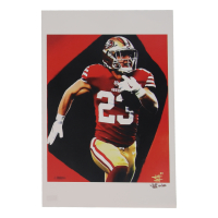 Christian McCaffrey - 49ers - Joshua Barton Signed LE 12x18 Lithograph #/500 (PA) at PristineAuction.com
