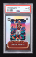 Jayden Daniels 2024 Donruss Optic Uptowns #2 RC (PSA 10) at PristineAuction.com