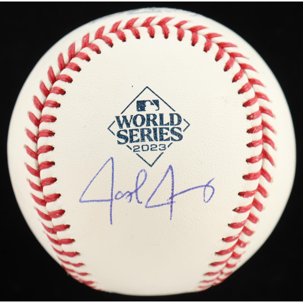 Josh Jung Signed 2023 World Series Baseball (Beckett) at PristineAuction.com