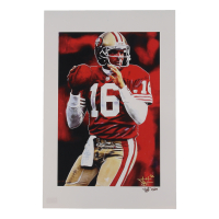 Joe Montana - 49ers - Joshua Barton Signed LE 12x18 Lithograph #/500 (PA) at PristineAuction.com