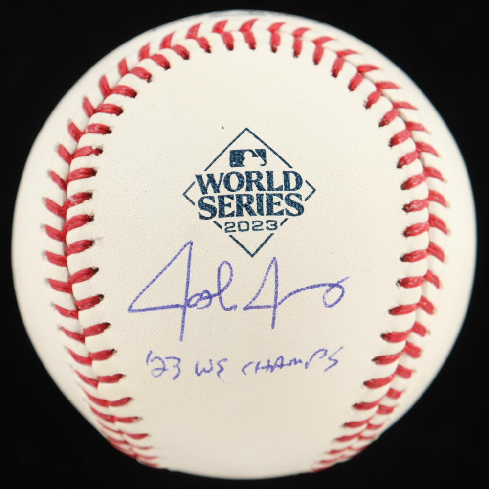 Josh Jung Signed 2023 World Series Baseball Inscribed "'23 WS Champs" (Beckett) at PristineAuction.com