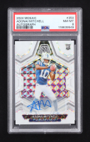 Adonai Mitchell 2024 Panini Mosaic Rookie Autographs Mosaic #350 RC (PSA 8) at PristineAuction.com