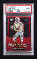 CeeDee Lamb 2024 Panini Obsidian Atomic Initials Red #3 (PSA 8) at PristineAuction.com