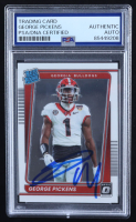 George Pickens Signed 2022 Panini Chronicles Draft Picks Donruss Optic Rated Rookies #23 RC (PSA) at PristineAuction.com