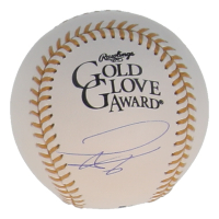 Hyeseong Kim Signed Gold Glove Award Logo Baseball (PSA) at PristineAuction.com