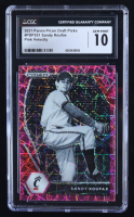 Sandy Koufax 2021 Panini Prizm Draft Picks Pink Velocity #201 (CGC 10) at PristineAuction.com