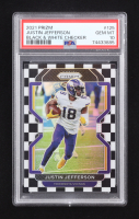Justin Jefferson 2021 Panini Prizm Prizms Black and White Checker #125 (PSA 10) at PristineAuction.com