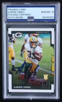 Aaron Jones Signed 2017 Donruss #385 RC (PSA | Auto 10) at PristineAuction.com