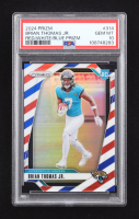 Brian Thomas Jr. 2024 Panini Prizm Prizms Red White and Blue #314 RC (PSA 10) at PristineAuction.com