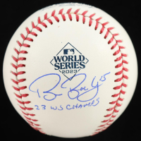 Bruce Bochy Signed 2023 World Series Baseball Inscribed "23 WS Champs" (Beckett) at PristineAuction.com
