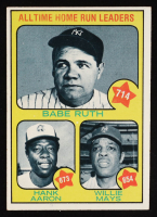 Babe Ruth / Hank Aaron / Willie Mays 1973 Topps All-Time Home Run Leaders #1 at PristineAuction.com