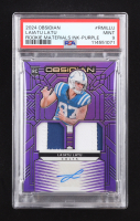 Laiatu Latu 2024 Panini Obsidian Rookie Materials Ink Purple #29 RC #44/49 (PSA 9) at PristineAuction.com