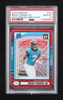Brian Thomas Jr. 2024 Donruss Optic Rated Rookies Preview Red Wave #313 RC (PSA 10) at PristineAuction.com