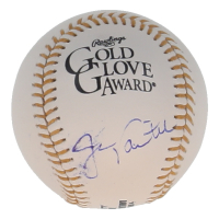 Jason Varitek Signed Gold Glove Award Logo Baseball (PSA) at PristineAuction.com