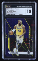 LeBron James 2023-24 Phoenix Fade to Black Blue Lazer #3 #114/275 (CGC 10) at PristineAuction.com