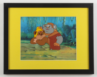 Original Production 1985 Lucas Films "Star Wars: Ewoks" 12x15 Custom Framed Hand-Painted Animation Cel Display at PristineAuction.com