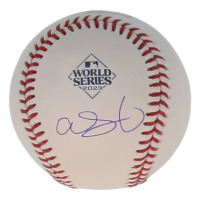 Andrew Saalfrank Signed 2023 World Series Logo Baseball (PSA) at PristineAuction.com