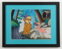 Original Production 1985 Lucas Films "Star Wars: Ewoks" 12x15 Custom Framed Hand-Painted Animation Cel Display at PristineAuction.com