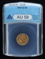 1929 $2.5 Gold Indian Head Quarter Eagle (ANACS AU58) at PristineAuction.com