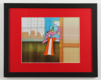 Original Production "Pink Panther" 12x15 Custom Framed Hand-Painted Animation Cel Display with Production Drawing at PristineAuction.com