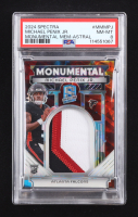 Michael Penix Jr. 2024 Panini Spectra Monumental Memorabilia Astral #1 RC #35/40 (PSA 8) at PristineAuction.com