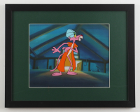 Original Production "Pink Panther" 12x15 Custom Framed Hand-Painted Animation Cel Display with Production Drawing at PristineAuction.com