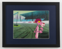 Original Production "Pink Panther" 12x15 Custom Framed Hand-Painted Animation Cel Display at PristineAuction.com