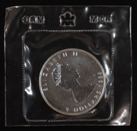 1989 Canada $5 Maple Leaf 1oz .9999 Fine Silver Coin in Original RCM Packaging at PristineAuction.com