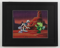 Original Production "Pink Panther" 12x15 Custom Framed Hand-Painted Animation Cel Display with Production Drawings at PristineAuction.com