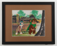 Original Production 1985 Lucas Films "Star Wars: Ewoks" 12x15 Custom Framed Hand-Painted Animation Cel Display at PristineAuction.com