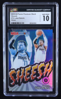 Luka Doncic 2023-24 Panini Premium Stock Sheesh Silver #16 (CGC 10) at PristineAuction.com