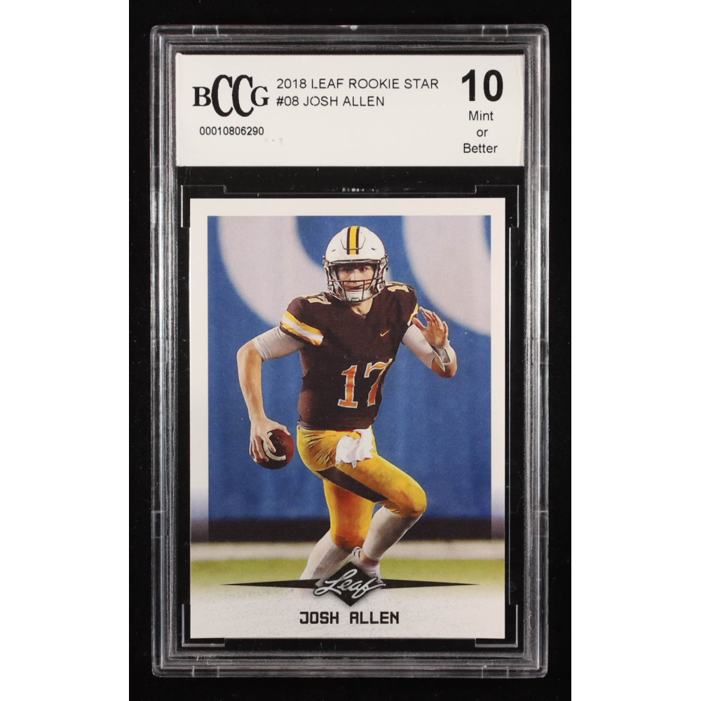 Josh Allen 2018 Leaf Rookie Star #08 RC (BCCG 10) at PristineAuction.com
