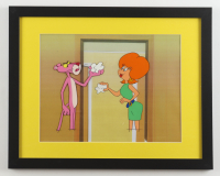 Original Production "Pink Panther" 12x15 Custom Framed Hand-Painted Animation Cel Display at PristineAuction.com