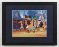 Original Production "Pink Panther" 12x15 Custom Framed Hand-Painted Animation Cel Display with Production Drawing at PristineAuction.com