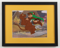 Original Production 1985 Lucas Films "Star Wars: Ewoks" 12x15 Custom Framed Hand-Painted Animation Cel Display with Production Sketch at PristineAuction.com