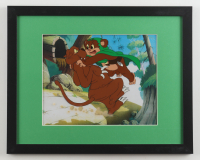 Original Production 1985 Lucas Films "Star Wars: Ewoks" 12x15 Custom Framed Hand-Painted Animation Cel Display with Production Sketch at PristineAuction.com