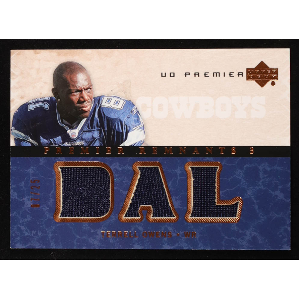 Terrell Owens 2007 Upper Deck Premier Remnants Triple Bronze #PR3TO #7/25 at PristineAuction.com
