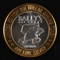 Bally's Casino Las Vegas, Nevada $10 .999 Fine Silver Gaming Token at PristineAuction.com
