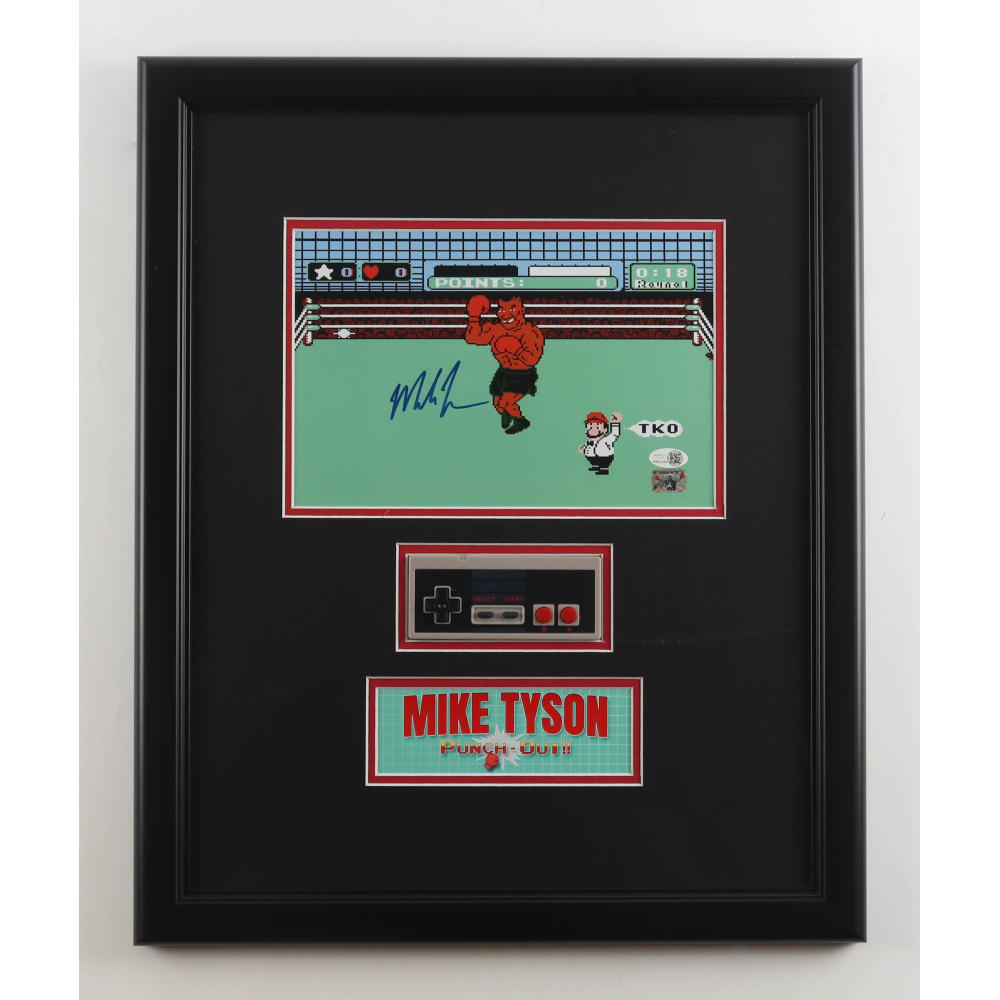 Mike Tyson Signed "Punch-Out!!" Nintendo Game Cartridge Custom Framed Display (JSA & Tyson) at PristineAuction.com