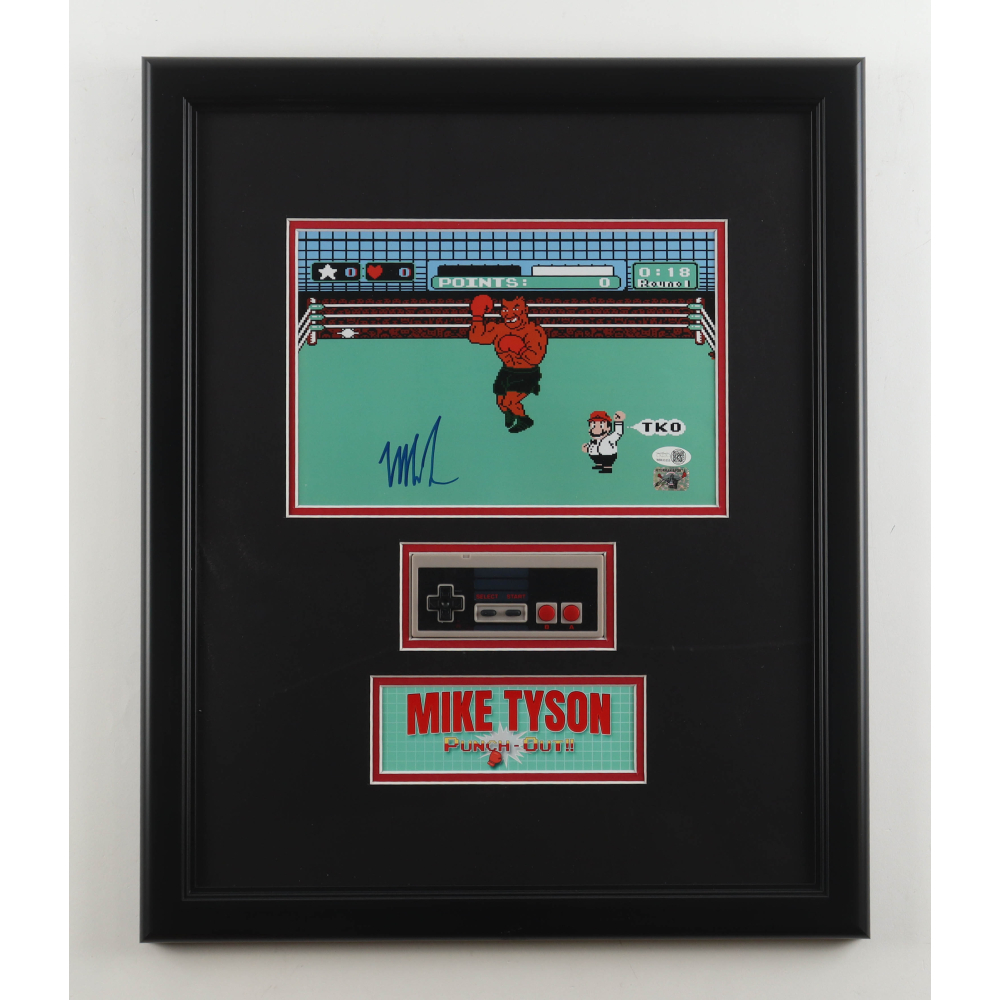 Mike Tyson Signed "Punch-Out!!" Nintendo Game Cartridge Custom Framed Display (JSA & Tyson) at PristineAuction.com